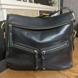 SOLD!!! Dooney & Bourke Black Florentine Leather Zip Sac